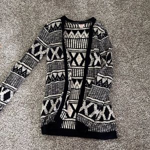 Navy and cream Cardigan